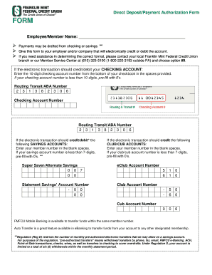Direct Deposit Authorization Form