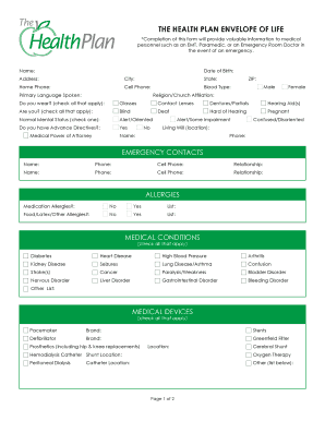 Emergency Medical Information Form