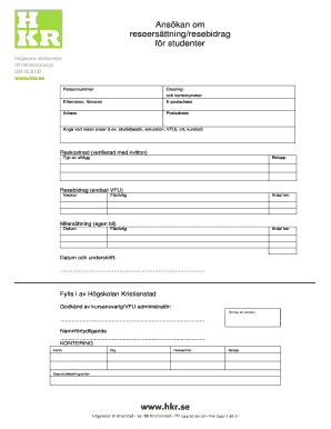 Student Travel Reimbursement Application