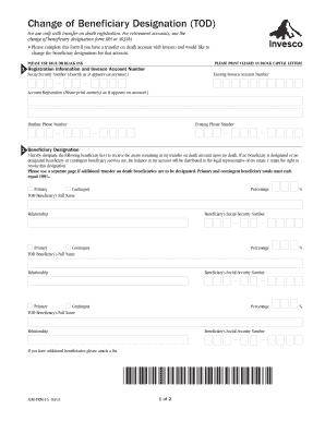 Change of Beneficiary Designation Form