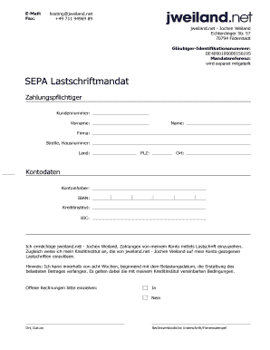 SEPA Lastschriftmandat