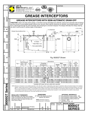 Fillable Online 8000GT Series Grease Interceptors with Semi-Automatic  Draw-Off 8000GT Series Grease Interceptors with Semi-Automatic Draw-Off  built by Jay R Smith Mfg Co Fax Email Print - pdfFiller