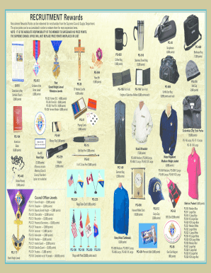 Knights of Columbus Recruitment Rewards Order Form