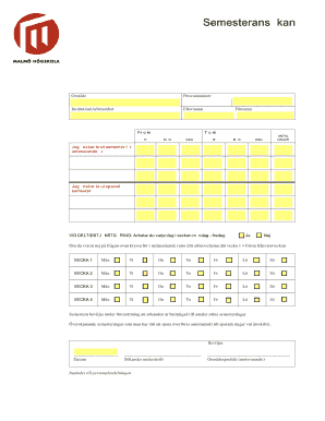 Swedish Vacation Request Form