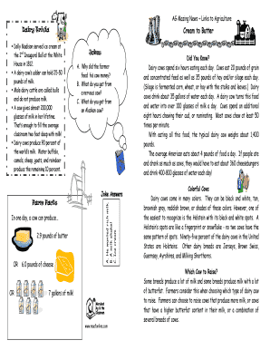 Dairy Trivia and Ice Cream Science Activity