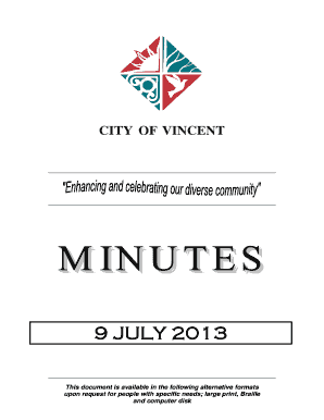 9 JULY 2013 - City of Vincent