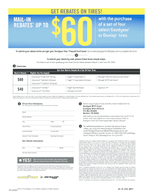 Goodyear Tire Rebate Form
