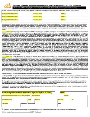 Sky Zone Kansas City Participant Agreement