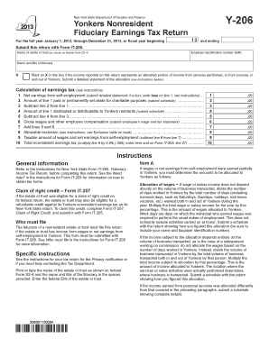 New York State Fiduciary Earnings Tax Return