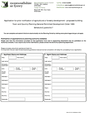 UK Agricultural or Forestry Development Application