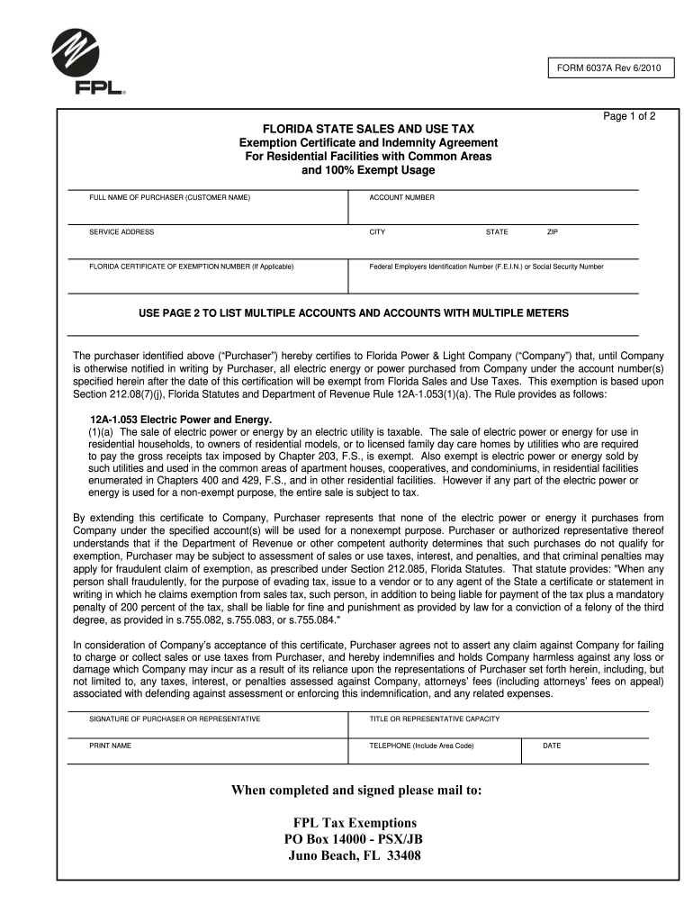 Common Use Tax Exempt Form Rev 6-2010doc Preview on Page 1.