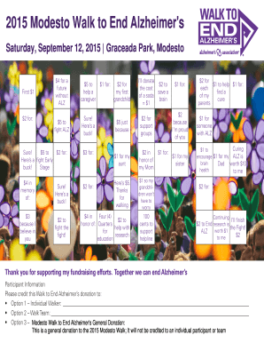 Walk to End Alzheimer's Donation Form