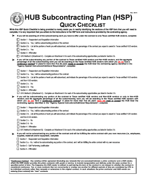 Texas HUB Subcontracting Plan