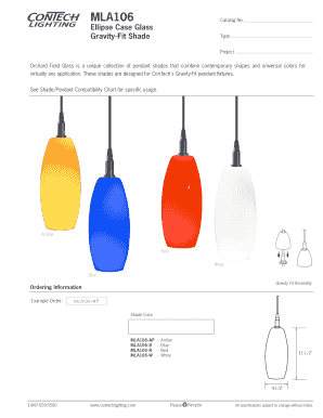 ConTech Lighting Shade Order Form