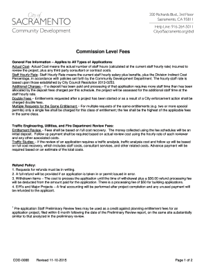 DSD-0088 Planning Commission Fees - City of Sacramento