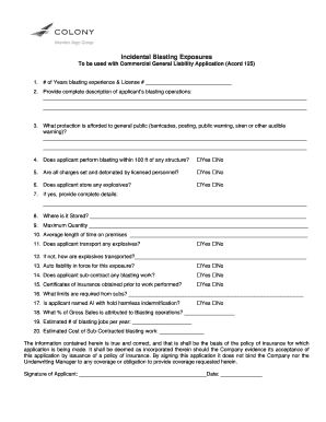 Lease buyout form - Incidental Blasting Exposuresdoc