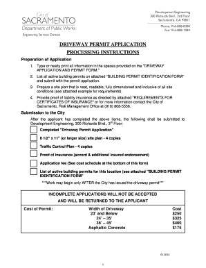 Driveway Permit Application