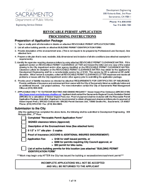 Revocable Permit Application