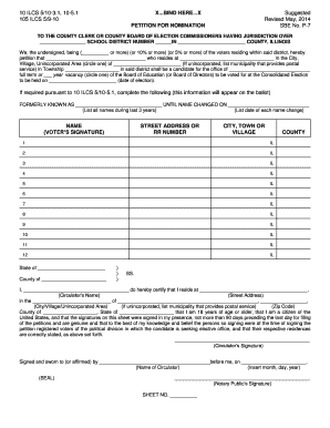Illinois Petition for Nomination for School Board