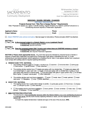 Historic Property Window Door Repair Form