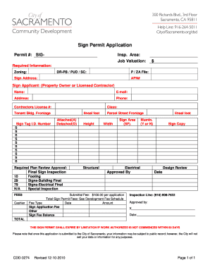 Sign Permit Application