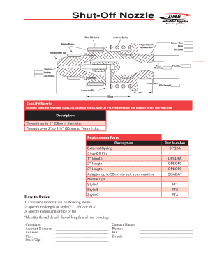 Shut-Off Nozzle Quote Request Form