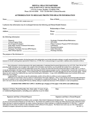 Authorization to Release Protected Health Information