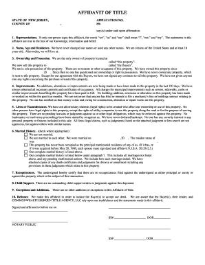 Affidavit of Title
