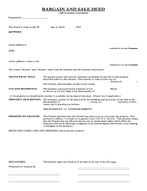 Bargain and Sale Deed with Covenants