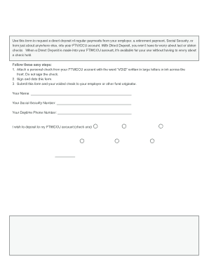 Direct Deposit Authorization Form