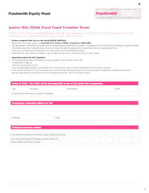 Fundsmith Junior ISA Transfer Form