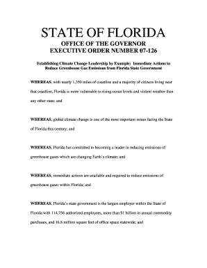 Itinerary template for visa application - STATE OF FLORIDA OFFICE OF THE GOVERNOR EXECUTIVE ORDER NUMBER 07126 Establishing Climate Change Leadership by Example: Immediate Actions to Reduce Greenhouse Gas Emissions from Florida State Government WHEREAS, with nearly 1,350 miles of -