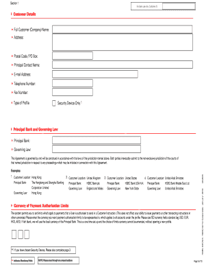 HSBC E-Channels Master Customer Agreement