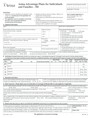 Aetna Advantage Plans Application