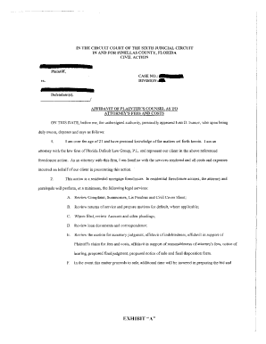 Affidavit of Plaintiff's Counsel