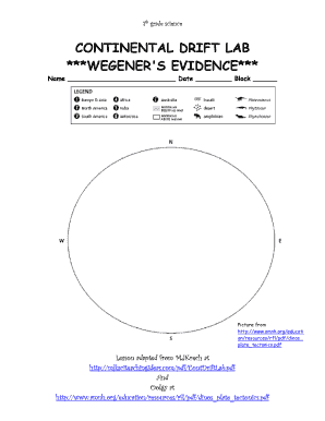 Continental Drift Lab Worksheet