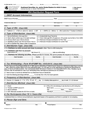 IRA Distribution Request Form
