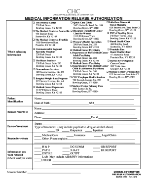 Medical Information Release Authorization