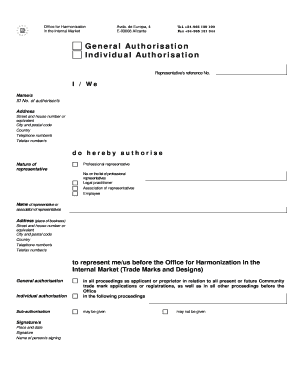 EU Trade Mark Authorization Form