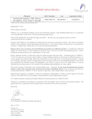 Urgent Drug Recall Notice