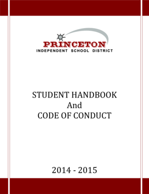 Princeton ISD Student Handbook Acknowledgment Form