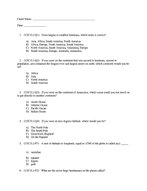 Geography Quiz Form