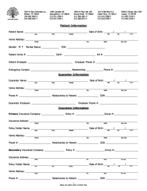 Patient Information Form