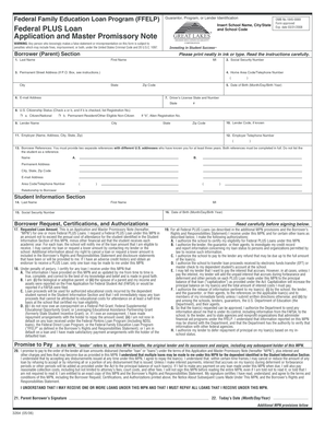 Federal PLUS Loan Master Promissory Note