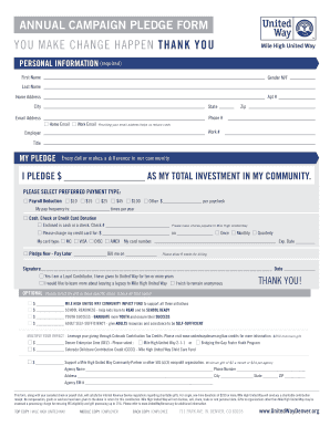 Annual Campaign Pledge Form