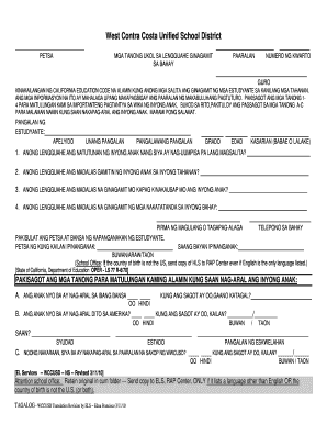California Language Survey Form