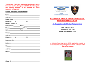 Collision Reporting Form