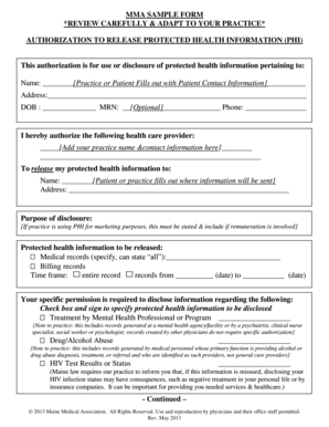 Authorization to Release Protected Health Information