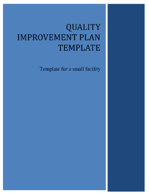 Quality Improvement Plan Template