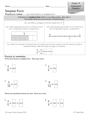 4th Grade Math Fractions Homework